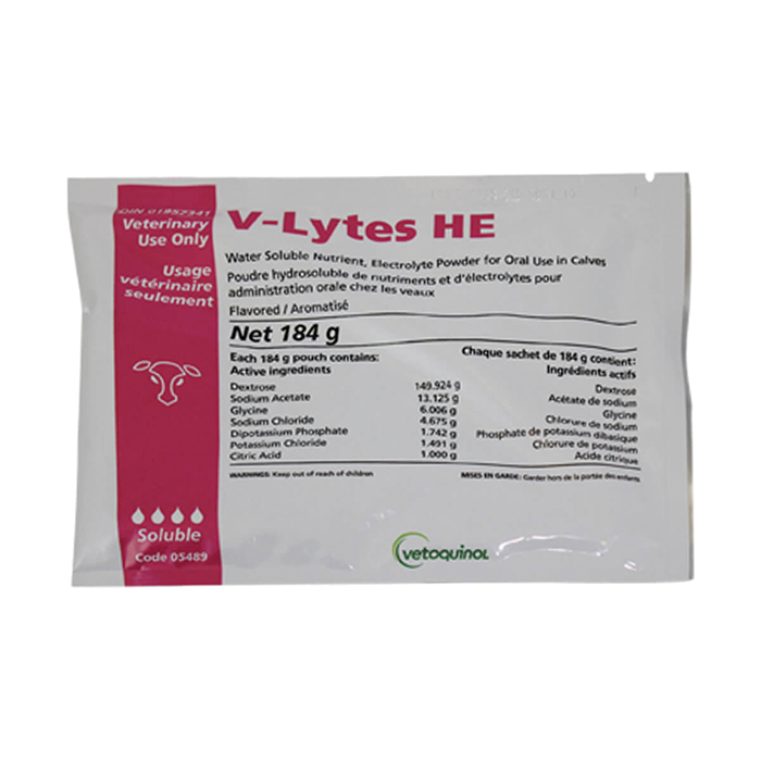 Vetoquinol V-Lytes HE Soluble Powder 184g
