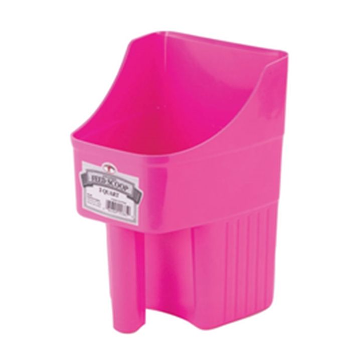 Plastic Enclosed Feed Scoop Pink 3qt