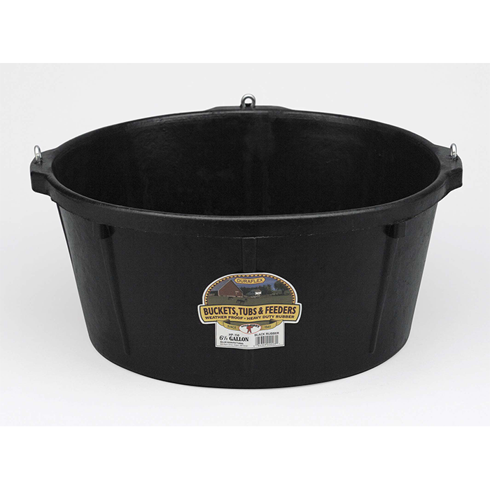 6.5 Gallon Rubber Tub With Hooks 6.5gal