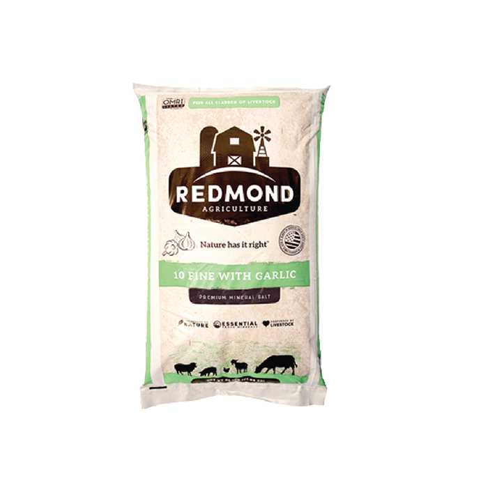 Redmond 10 Fine Salt with Garlic 50lbs