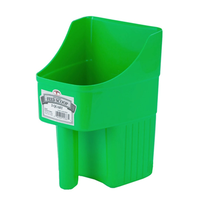 Plastic Enclosed Feed Scoop Lime 3qt